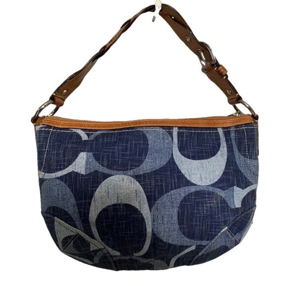 COACH y2k 2009 Signature Denim Hobo Shoulder Bag - Picture 2 of 8
